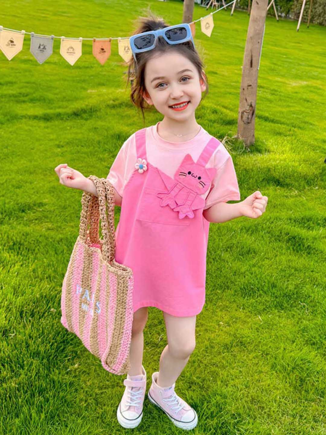 

INCLUD Pinafore Dress, Pink