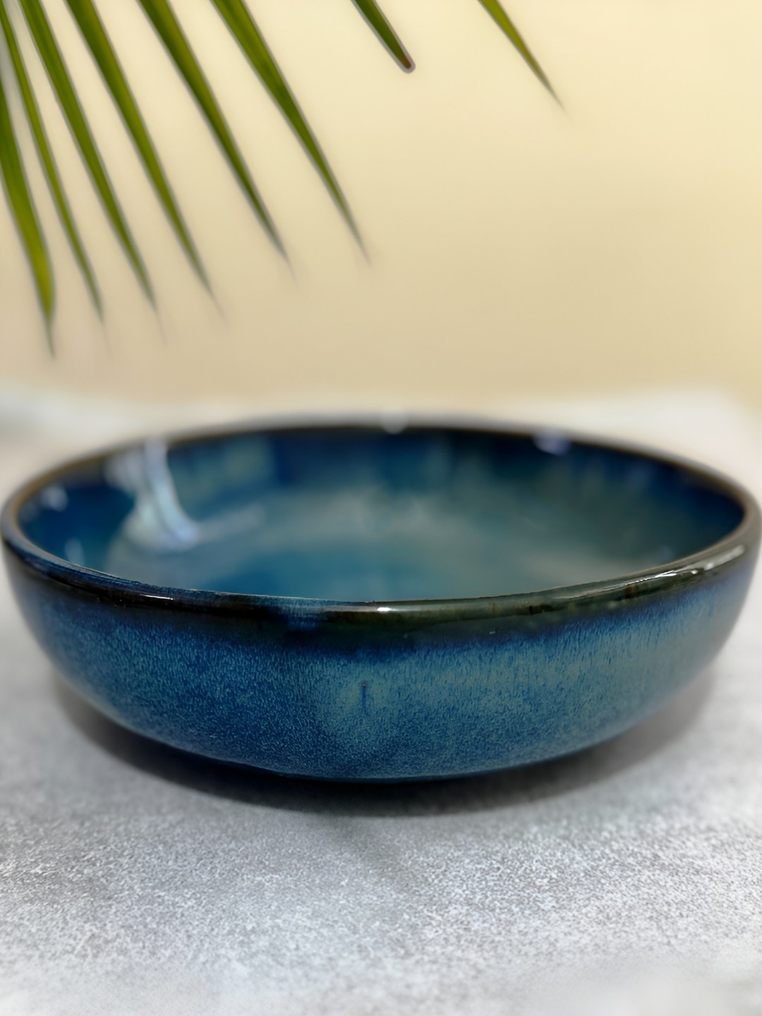 

Lupaava Blue Glossy Microwave Safe Serving Bowls