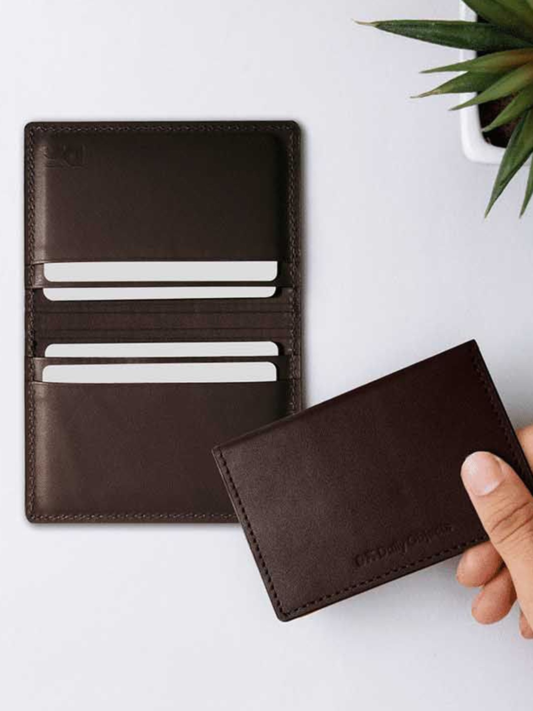 

DailyObjects Leather Card Holder, Brown