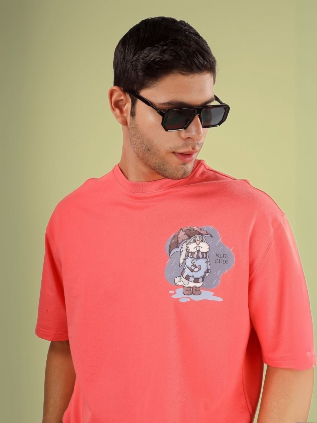 

WEARDUDS Men Printed T-shirt, Peach