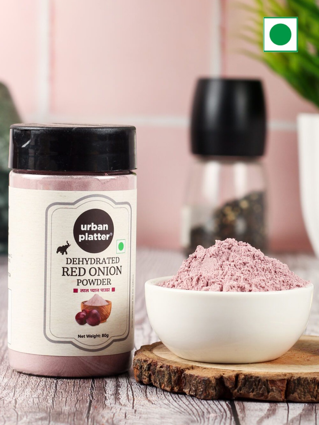 

URBAN PLATTER Red Onion Powder 80g, Pink