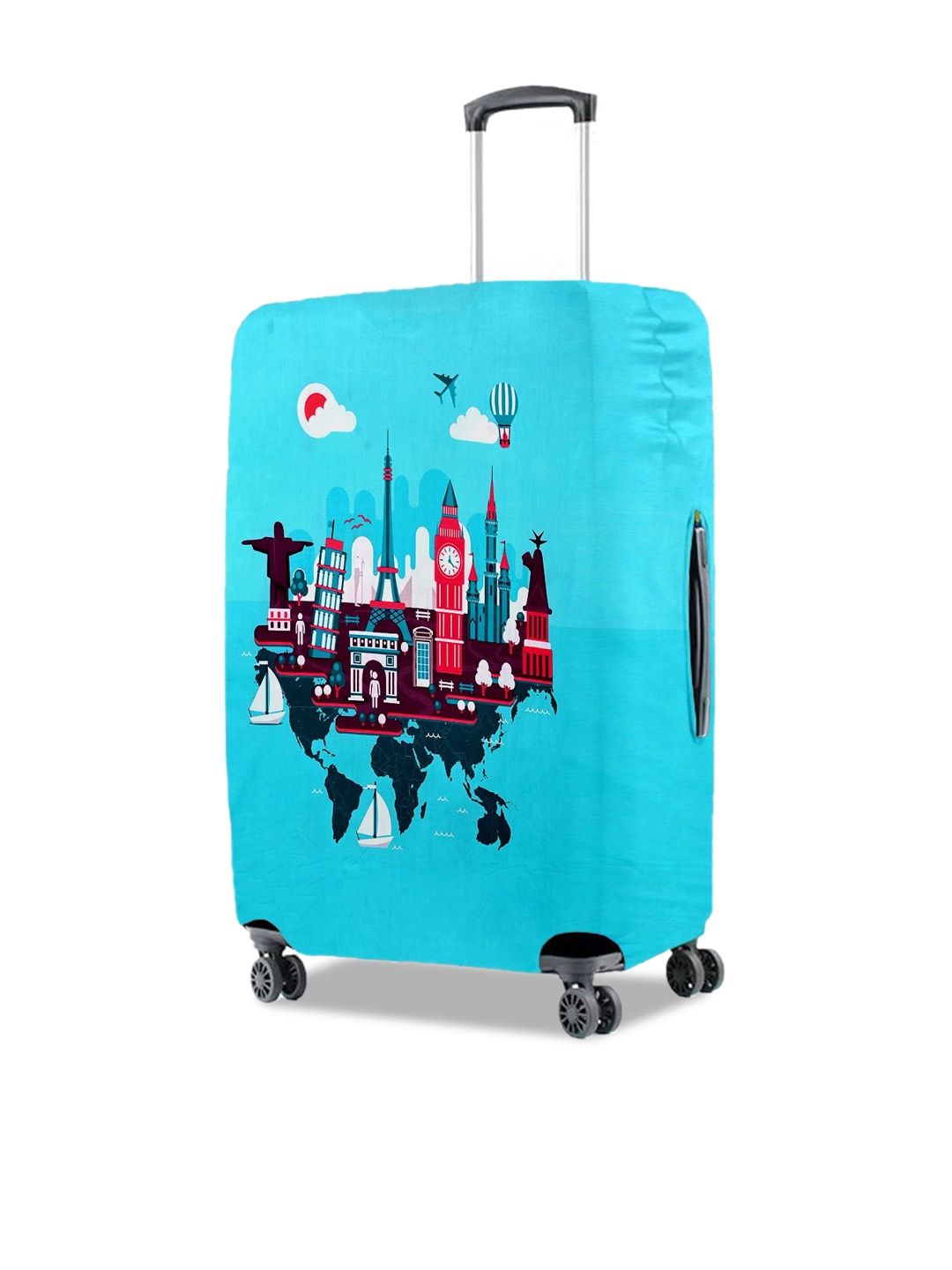 

Cortina Unisex Printed Bag Cover, Turquoise blue