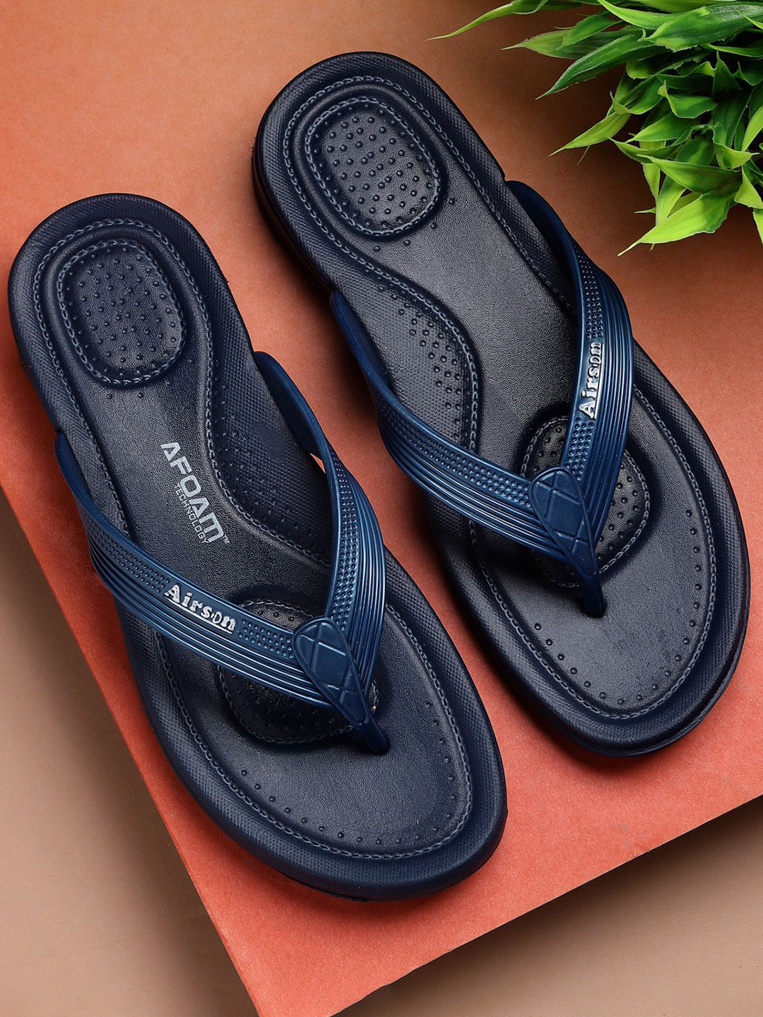 

Airson Women Thong Flip-Flops, Navy blue