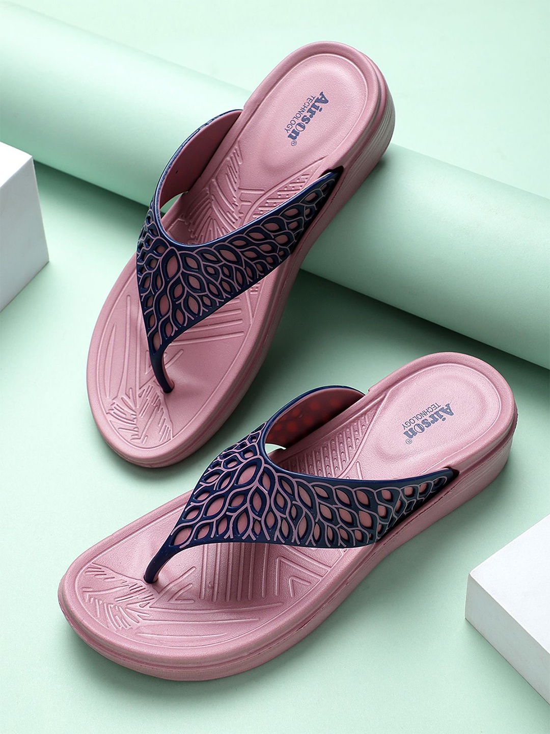 

Airson Women Thong Flip-Flops, Pink