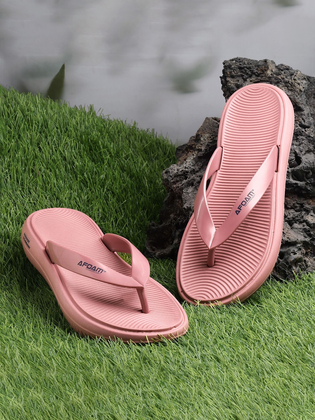 

Airson Women Thong Flip-Flops, Peach