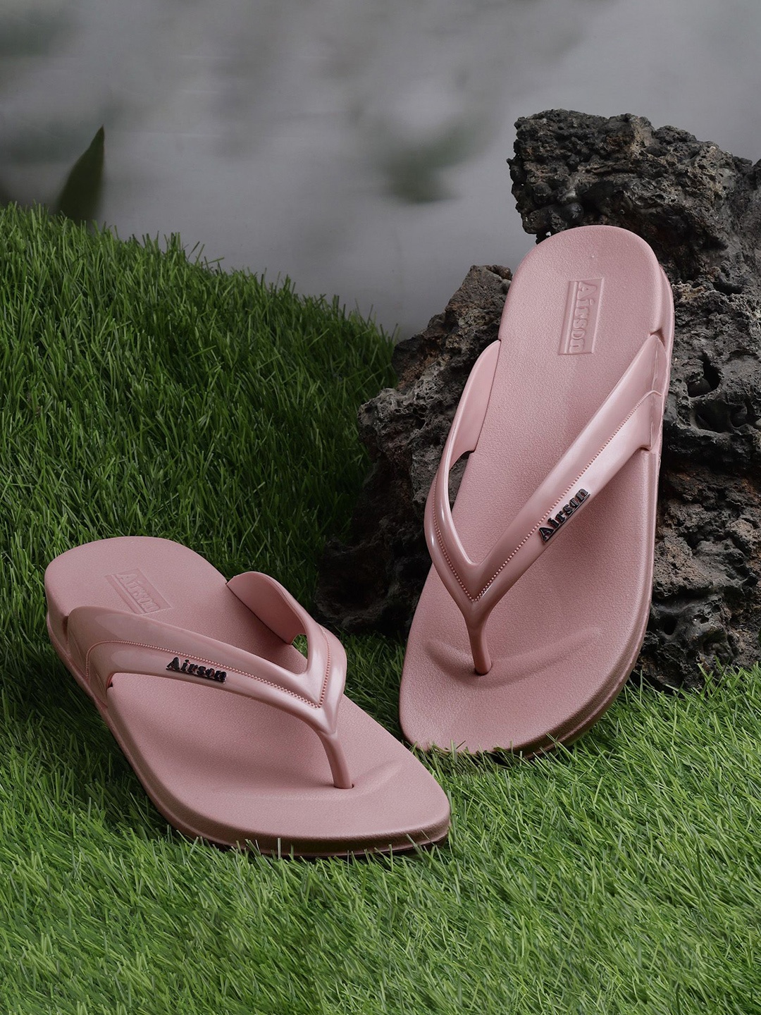 

Airson Women Thong Flip-Flops, Peach