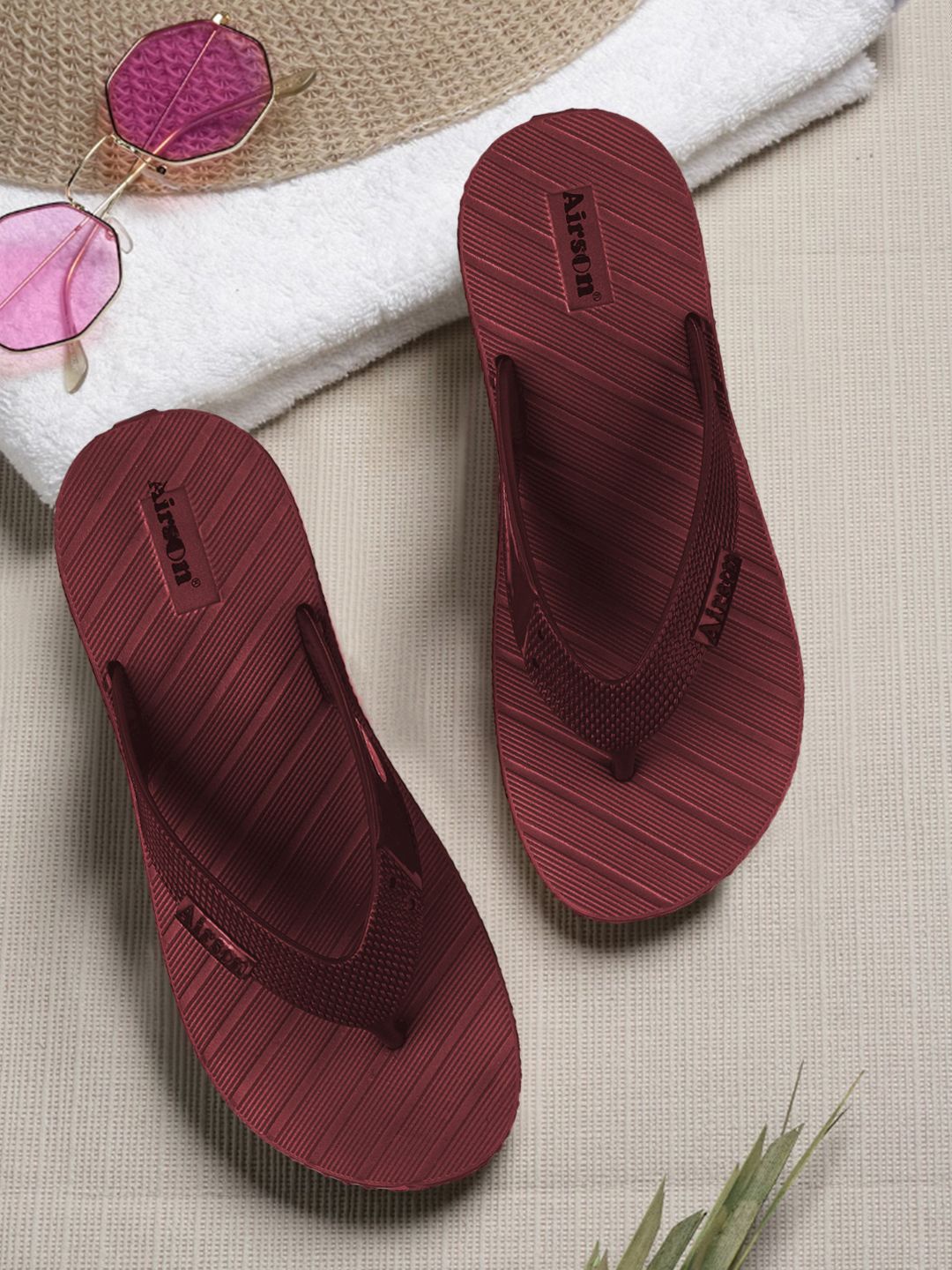 

Airson Women Thong Flip-Flops, Maroon