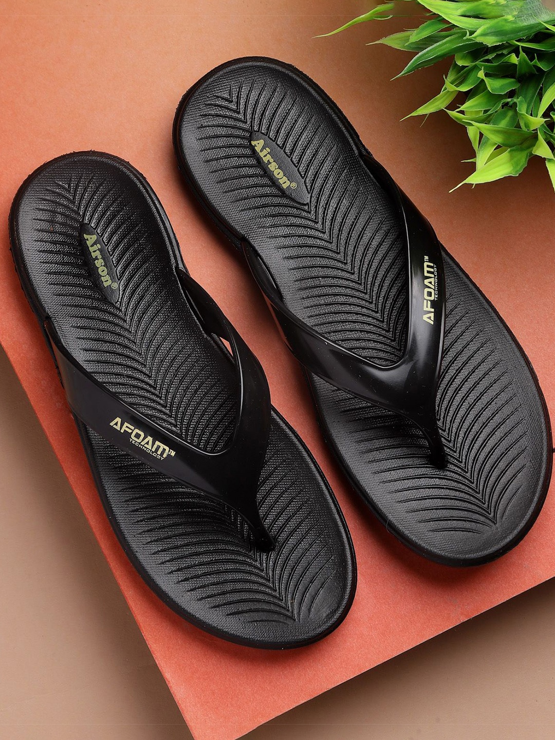 

Airson Women Thong Flip-Flops, Black