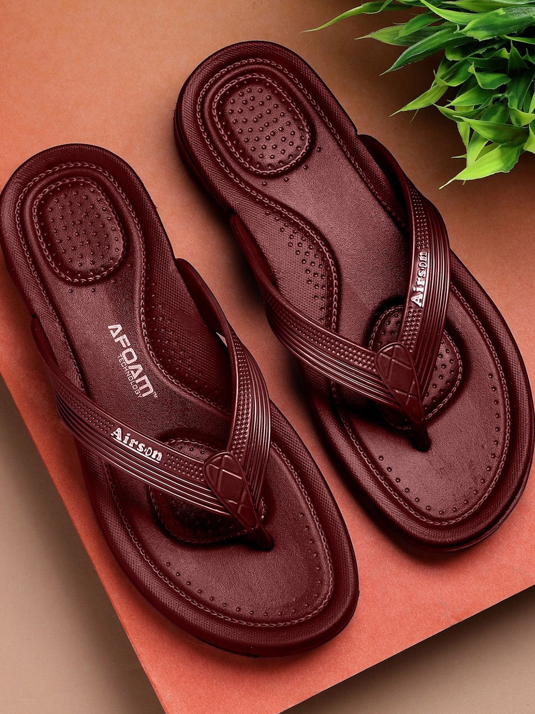 

Airson Women Thong Flip-Flops, Maroon