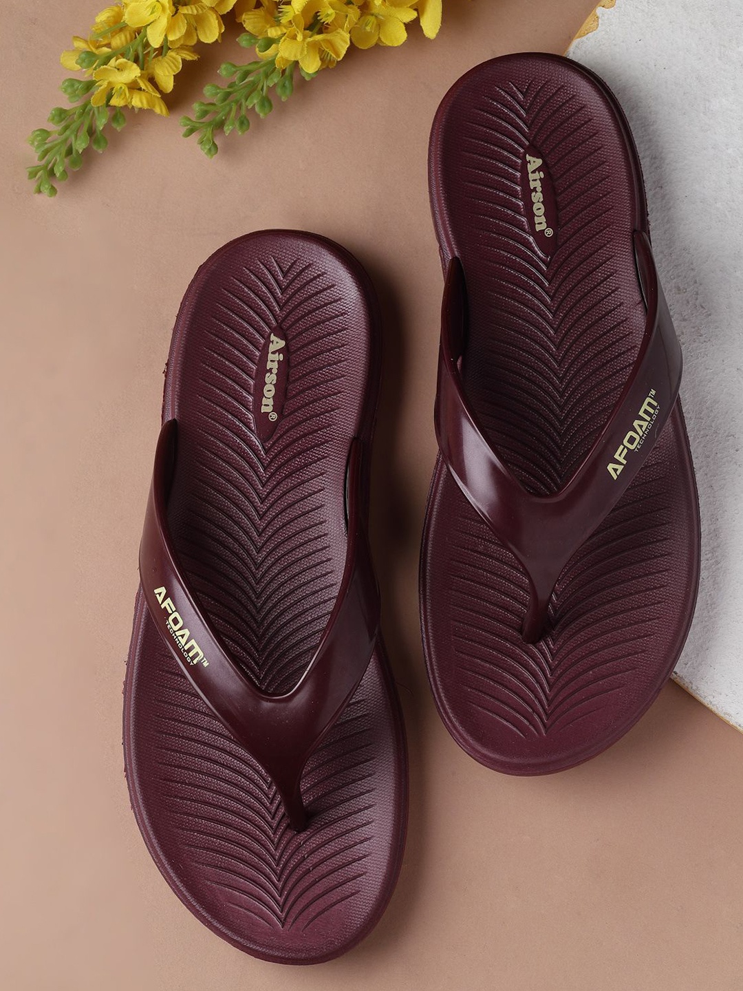 

Airson Women Thong Flip-Flops, Maroon