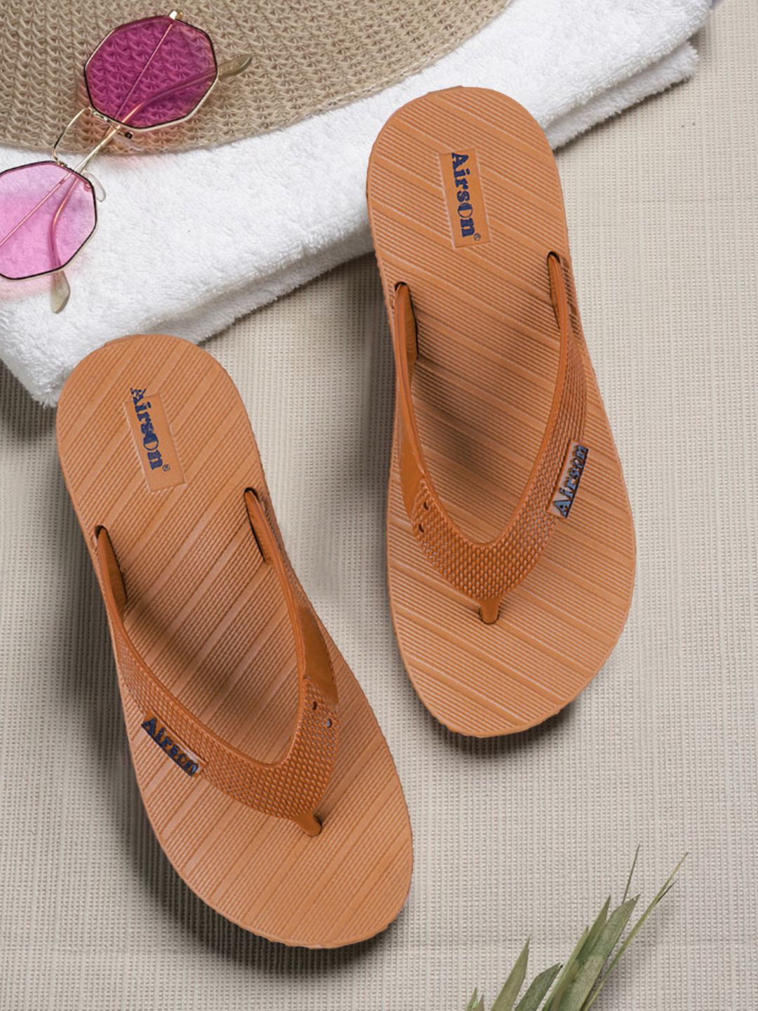 

Airson Women Thong Flip-Flops, Tan