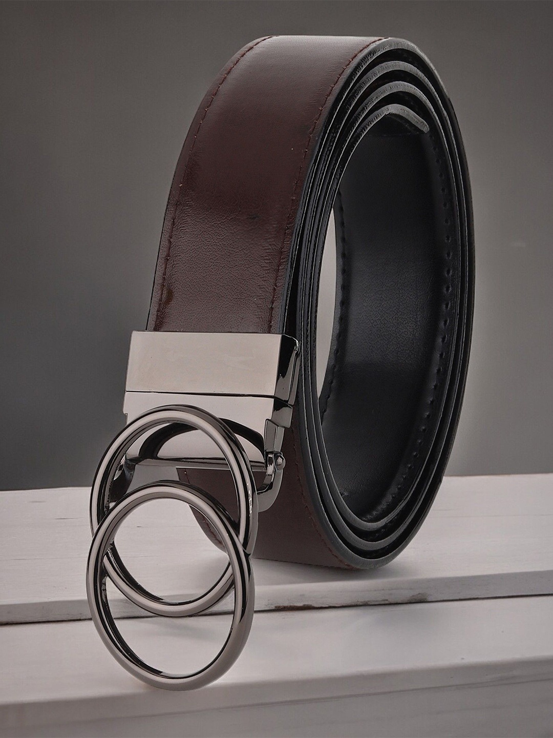 

WINSOME DEAL Men Solid Formal Belt, Brown