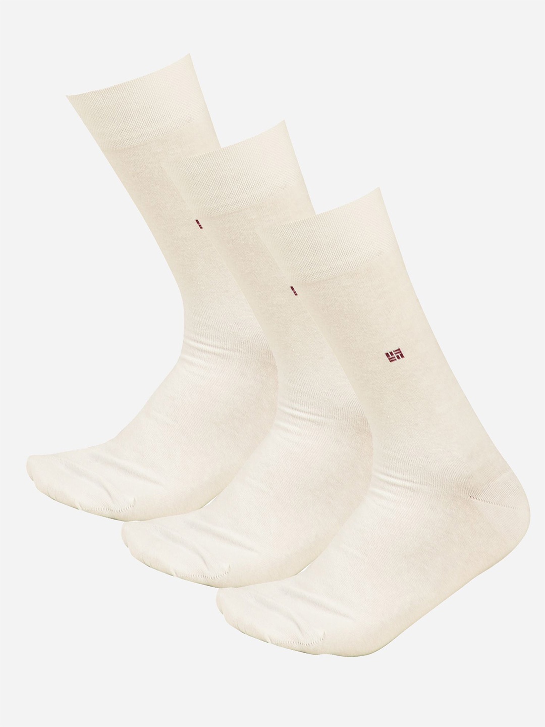 

Bodycare Men Pack Of 3 Patterned Calf-Length Socks, White