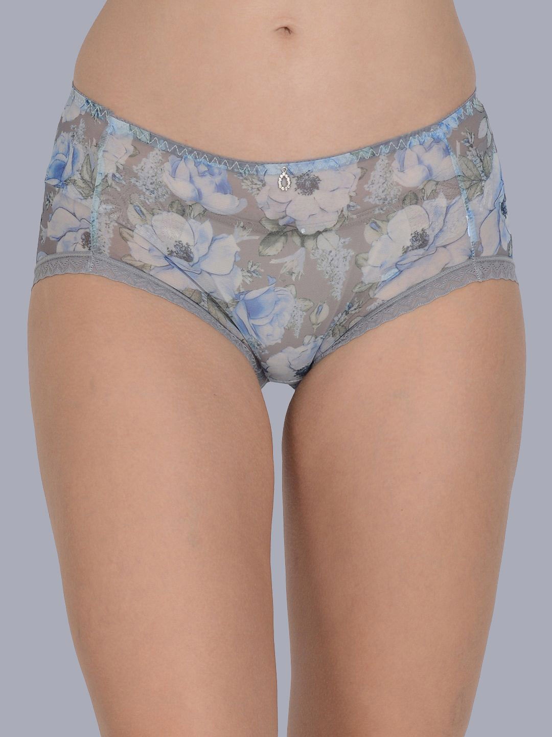 

mod & shy Printed Mid Rise Hipster Brief, Blue