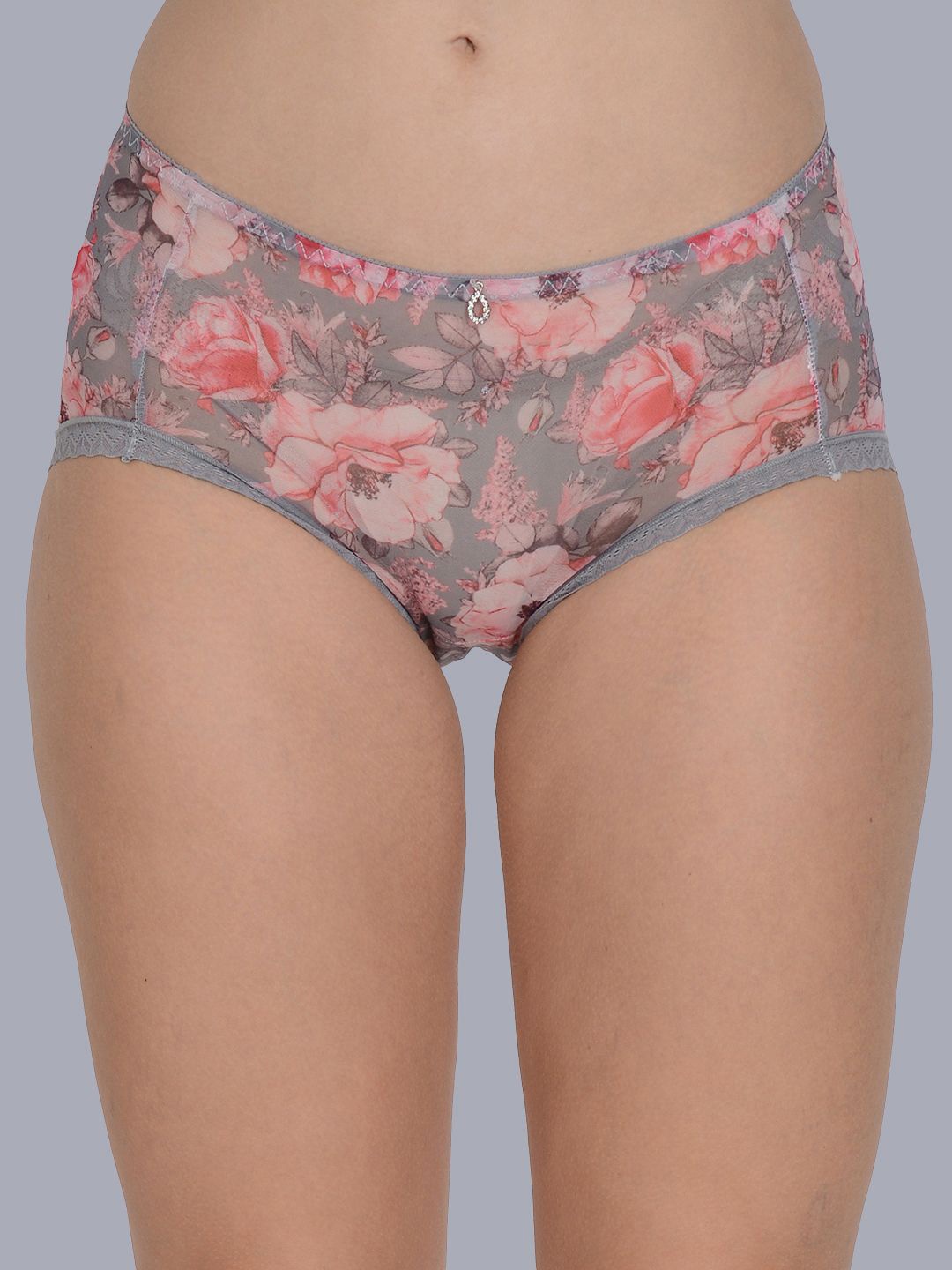 

mod & shy Floral Printed Mid-Rise Hipster Briefs, Pink