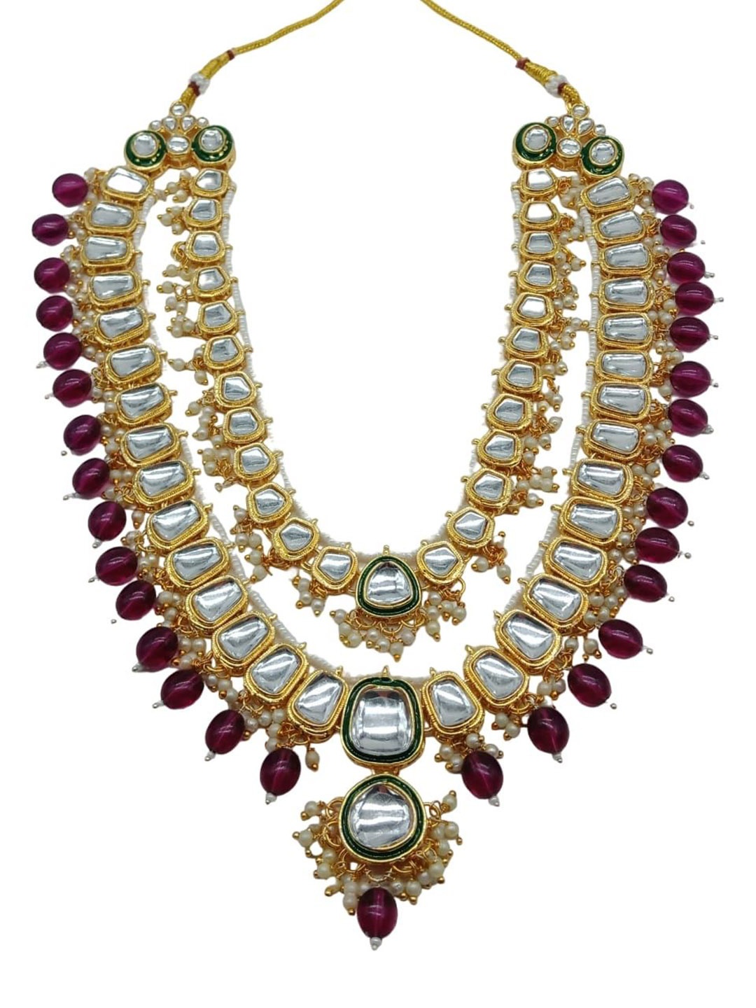 

AASHISH IMITATION Gold-Plated Kundan Studded Jewellery Set