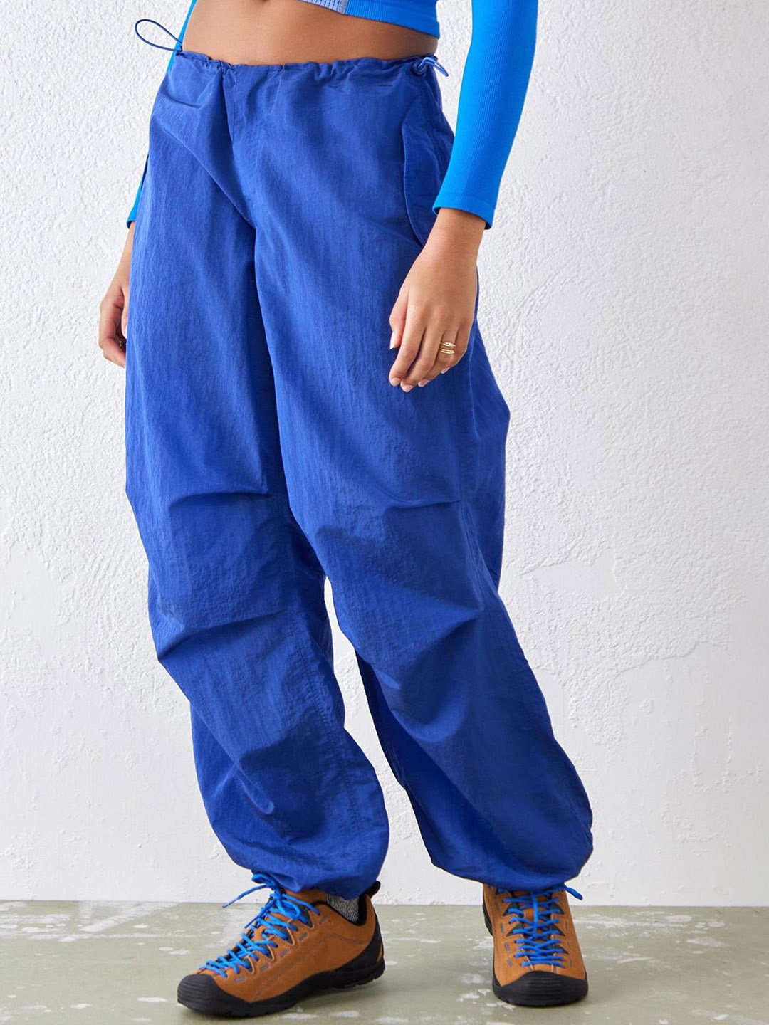 

LULU & SKY Women Loose Fit Trousers, Blue