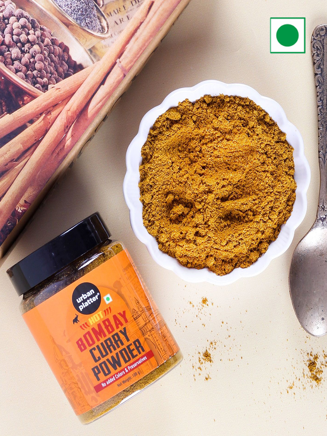 

URBAN PLATTER Hot Bombay Curry Powder 100g, Brown