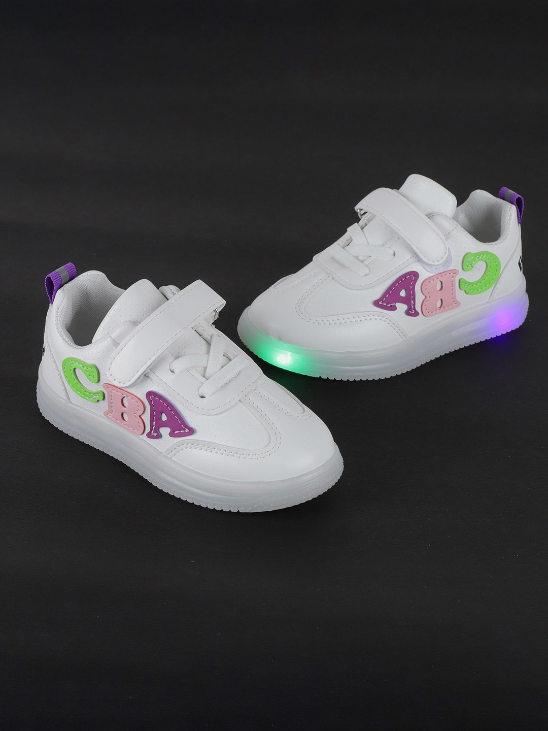

BAESD Kids Textured Round Toe Sneakers, Purple