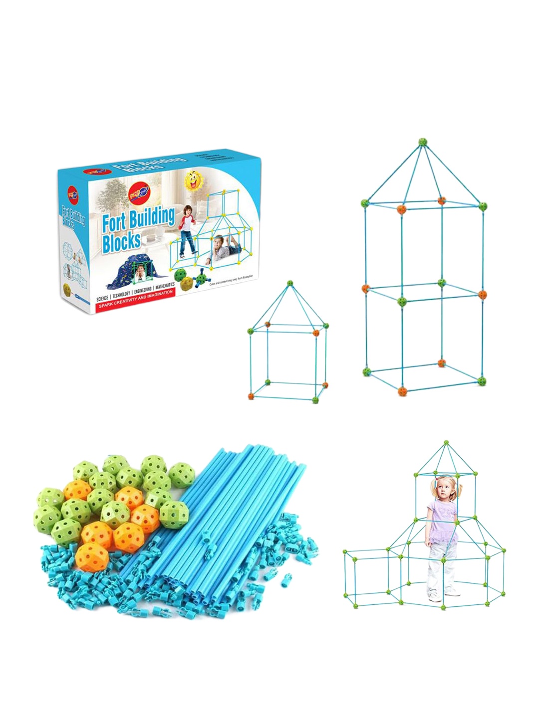 

PLANET of Toys Set of 10 Skill Development Toy Learning and Development Toys, Blue