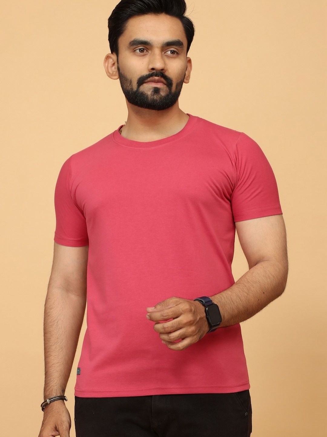 

STI Men V-Neck Pockets T-shirt, Coral