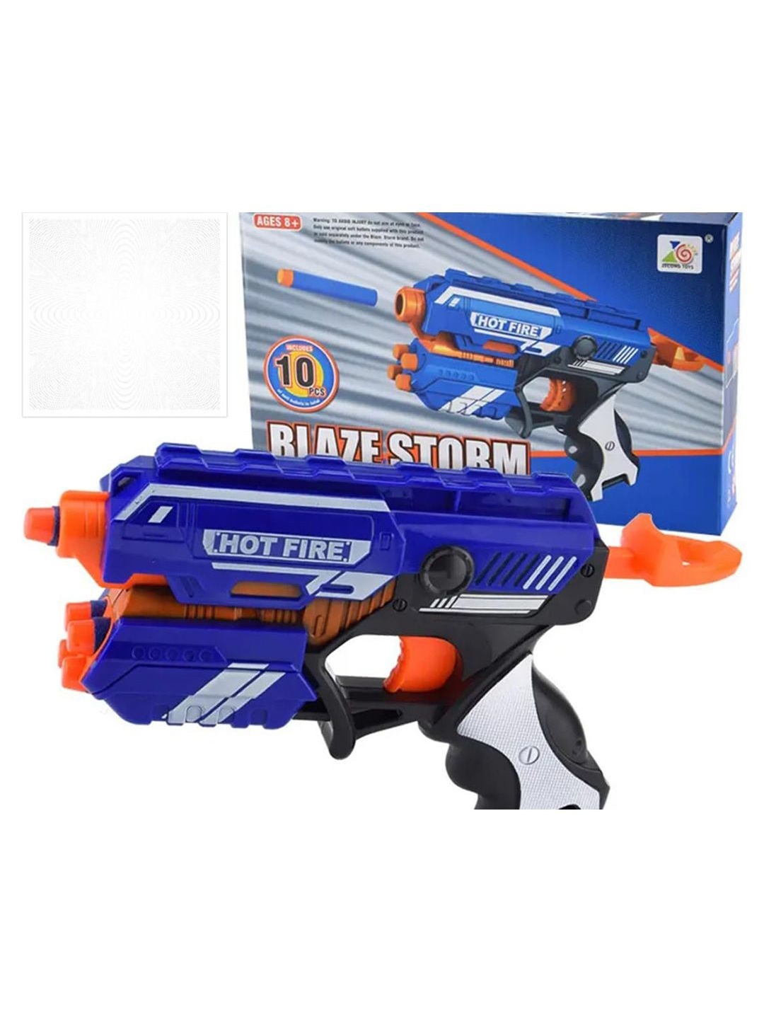 

PLANET of Toys Foam Blaster Blaze Storm Gun with 5 bullets & 5 darts, Blue