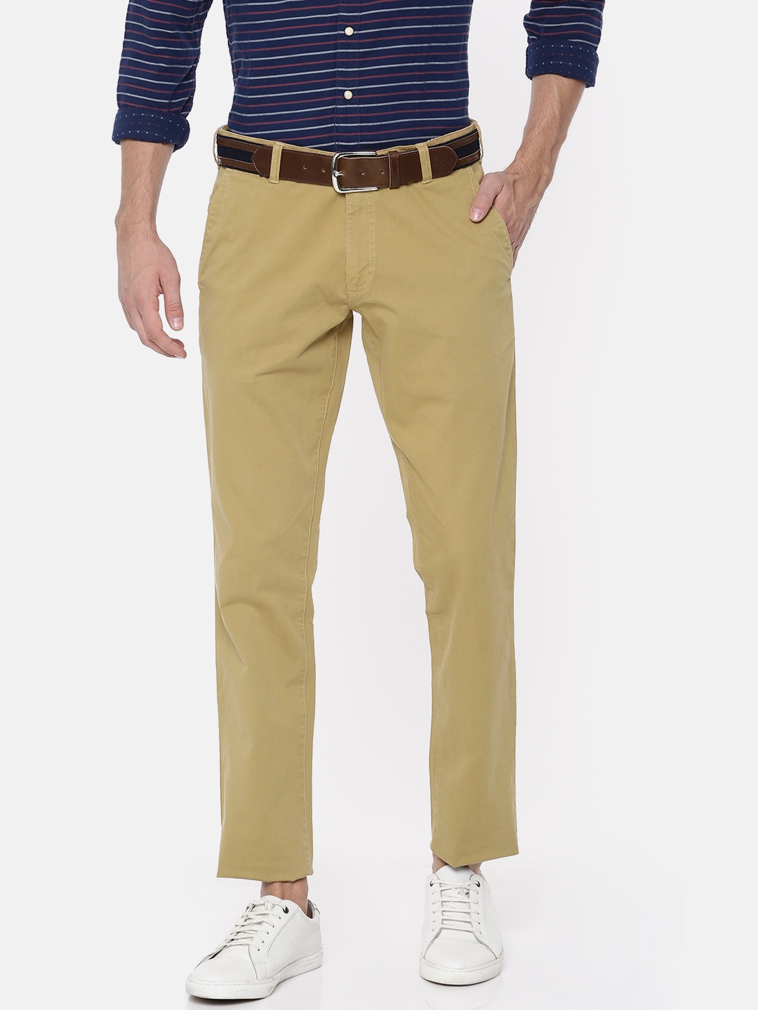 

Parx Men Khaki Slim Fit Solid Chinos