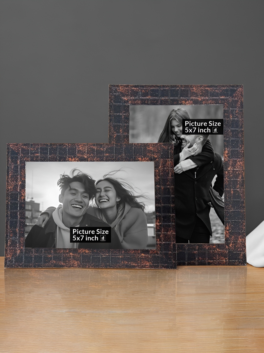 

Art Street Black & Brown 2 Pieces Wooden Table Photo Frames