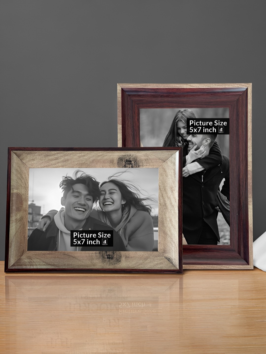 

Art Street Brown 2 Pieces Wooden Table Photo Frames