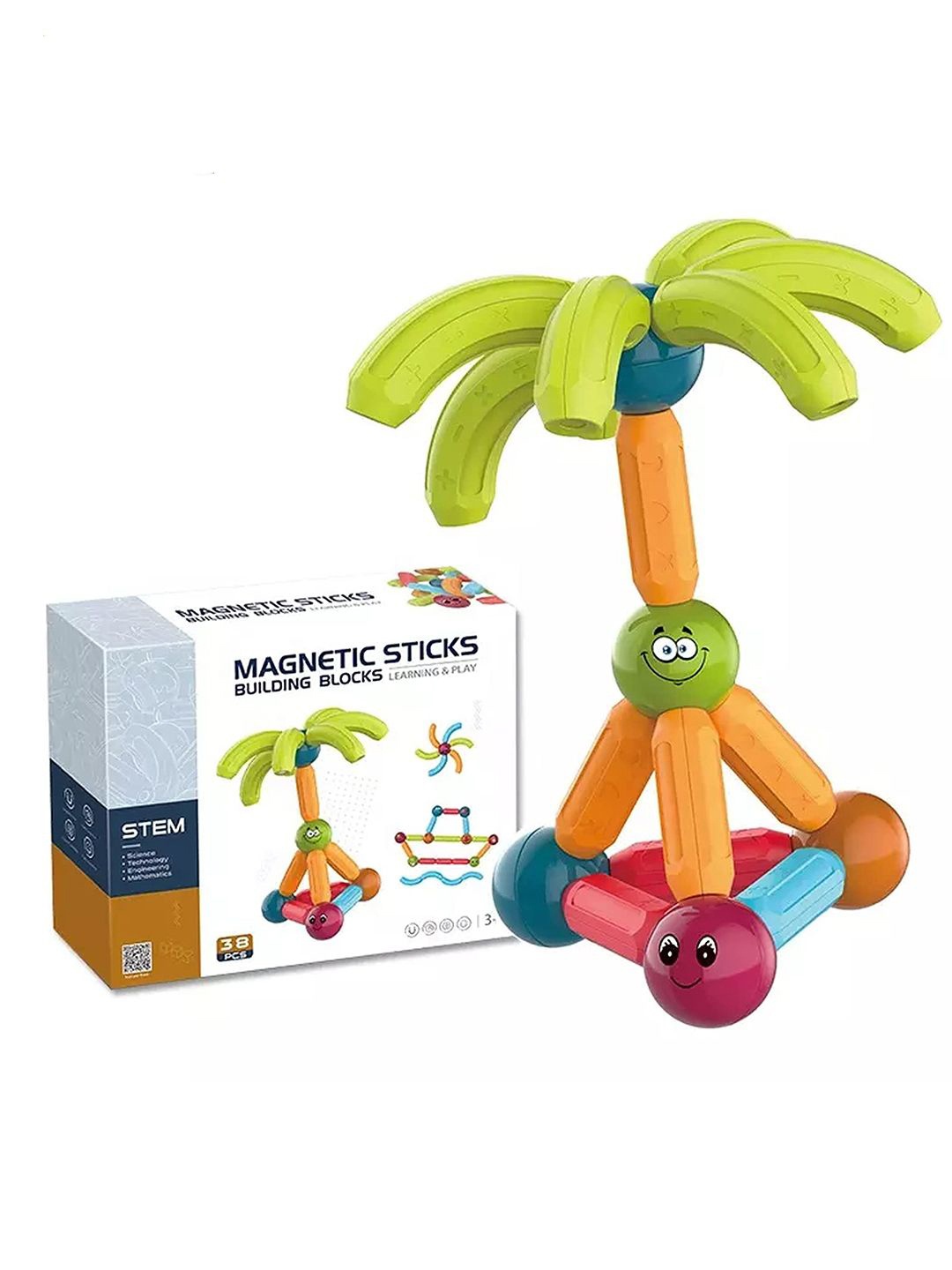 

Kidology 52 Pieces Magnetic Sticks and Balls Building Blocks Toys, Green