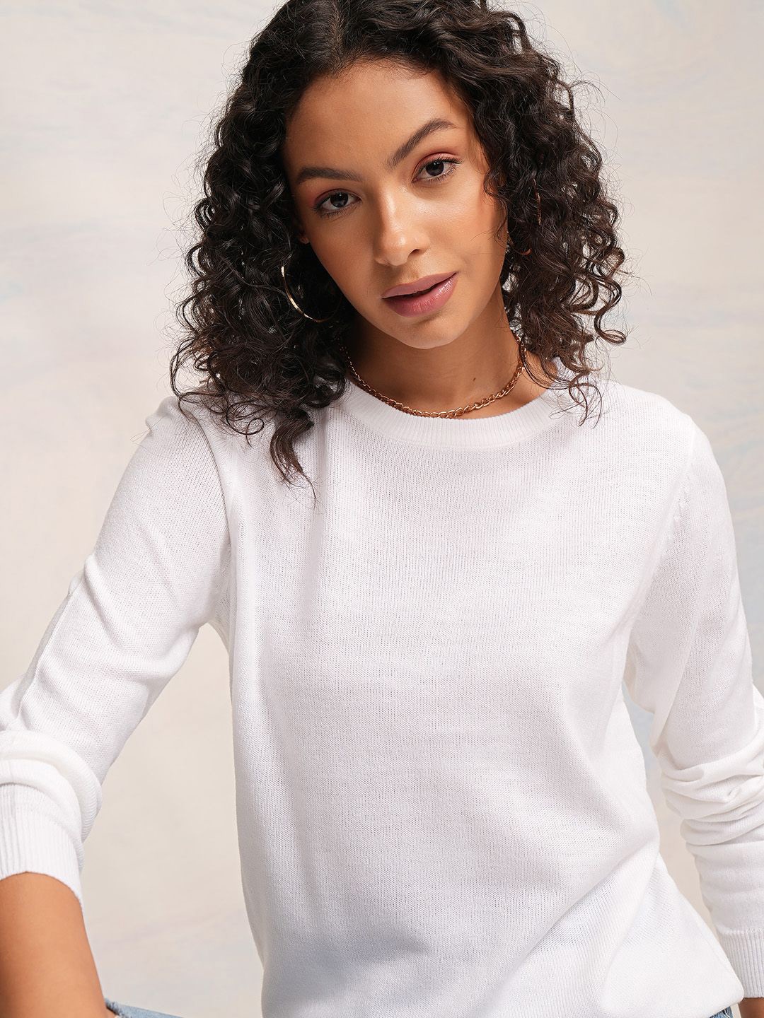 

Tokyo Talkies Women Boat Neck Pullover sweaters, White