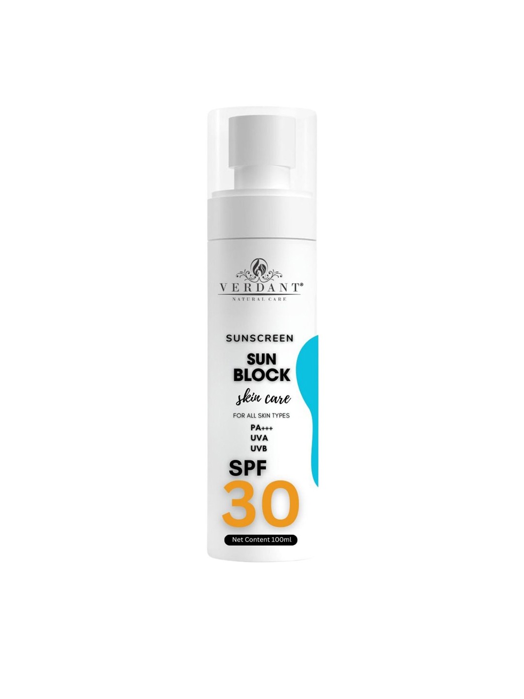 

Verdant Natural Care Sun Block Sunscreen Lotion SPF 30 PA+++ - 100ml, White