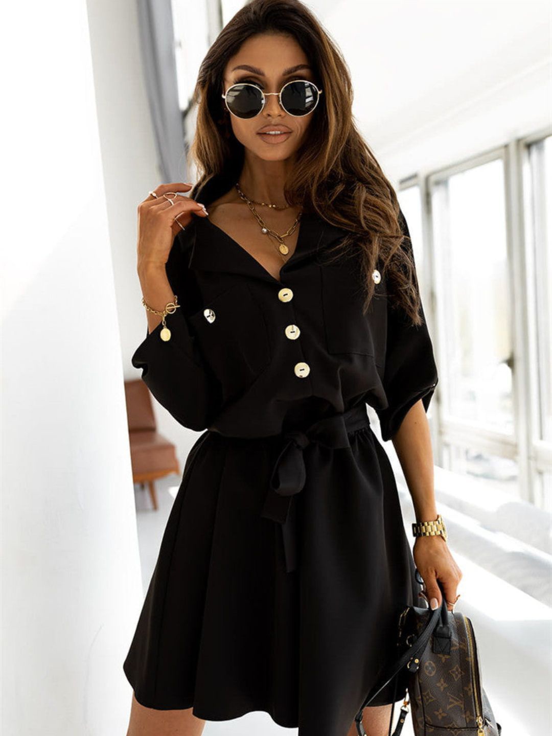 

4WRD by Dressberry Fit & Flare Dress, Black