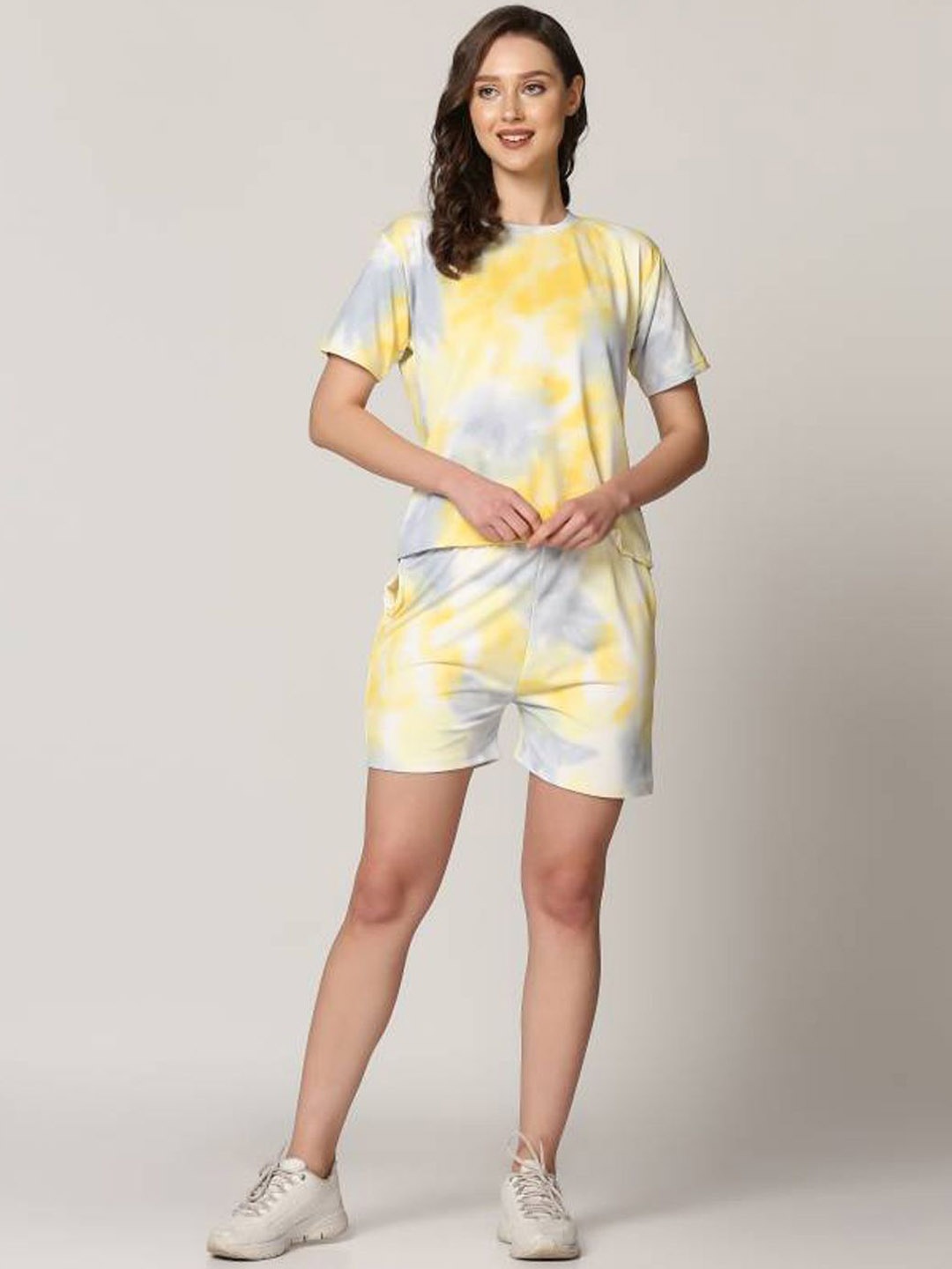 

Softwrap Printed T-Shirt With Short Co-Ords Set, Yellow