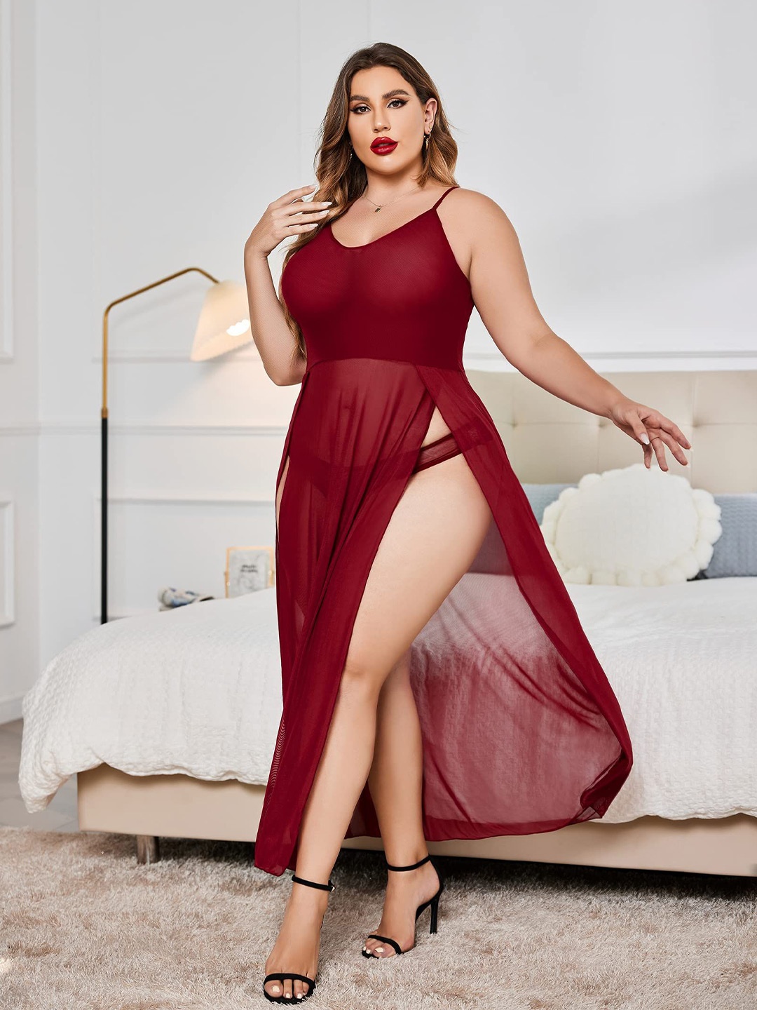 

Softwrap Net Baby Doll, Maroon