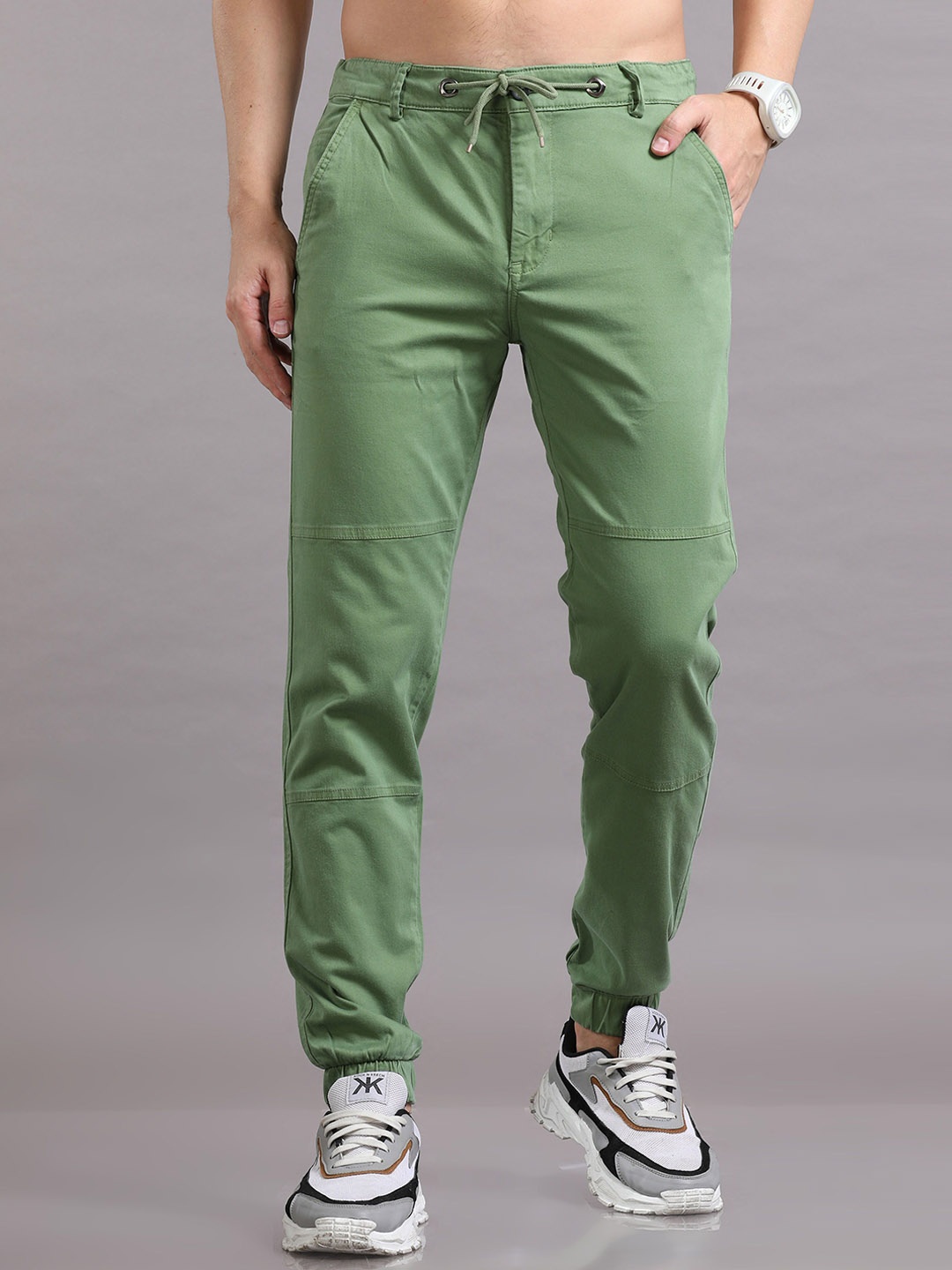 

Reslag Men Low-Rise Joggers, Green