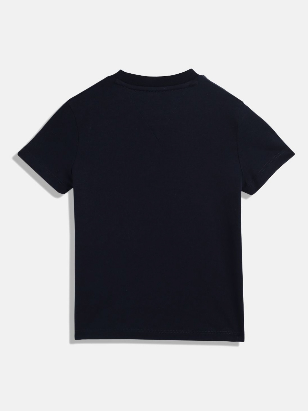 

Tommy Hilfiger Boys Typography Embroidered Nautical Round Neck Cotton T-shirt, Blue