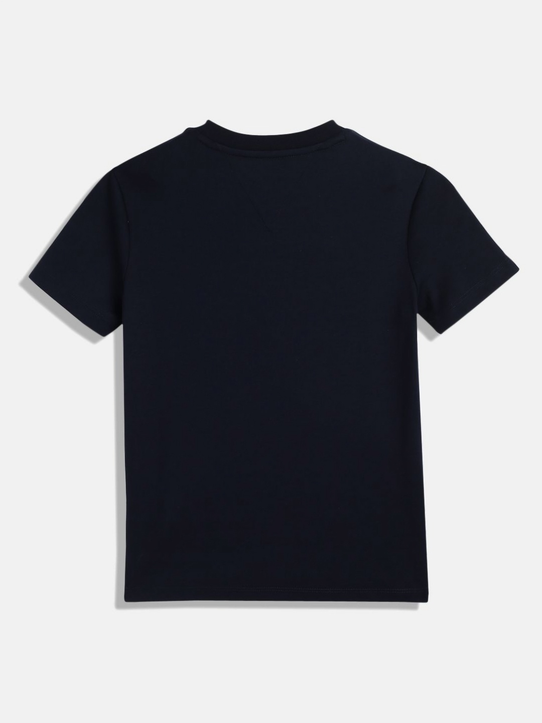 

Tommy Hilfiger Boys Typography Embroidered Round Neck Cotton T-shirt, Blue