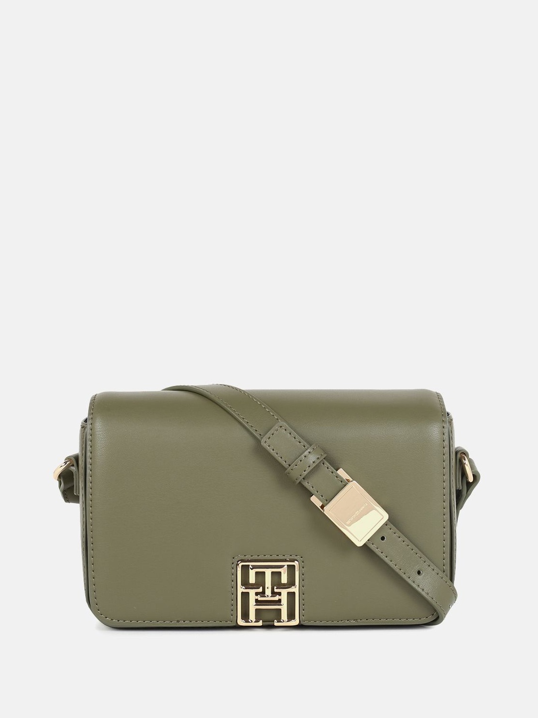 

Tommy Hilfiger PU Structured Sling Bag, Green