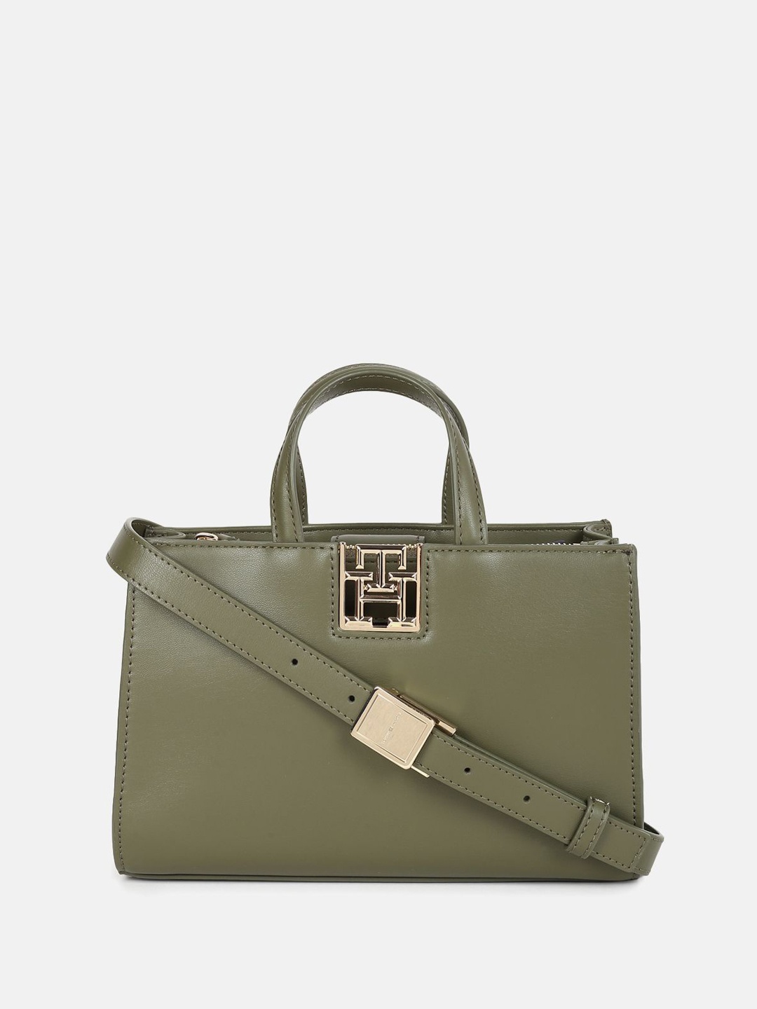 

Tommy Hilfiger PU Structured Handheld Bag, Green