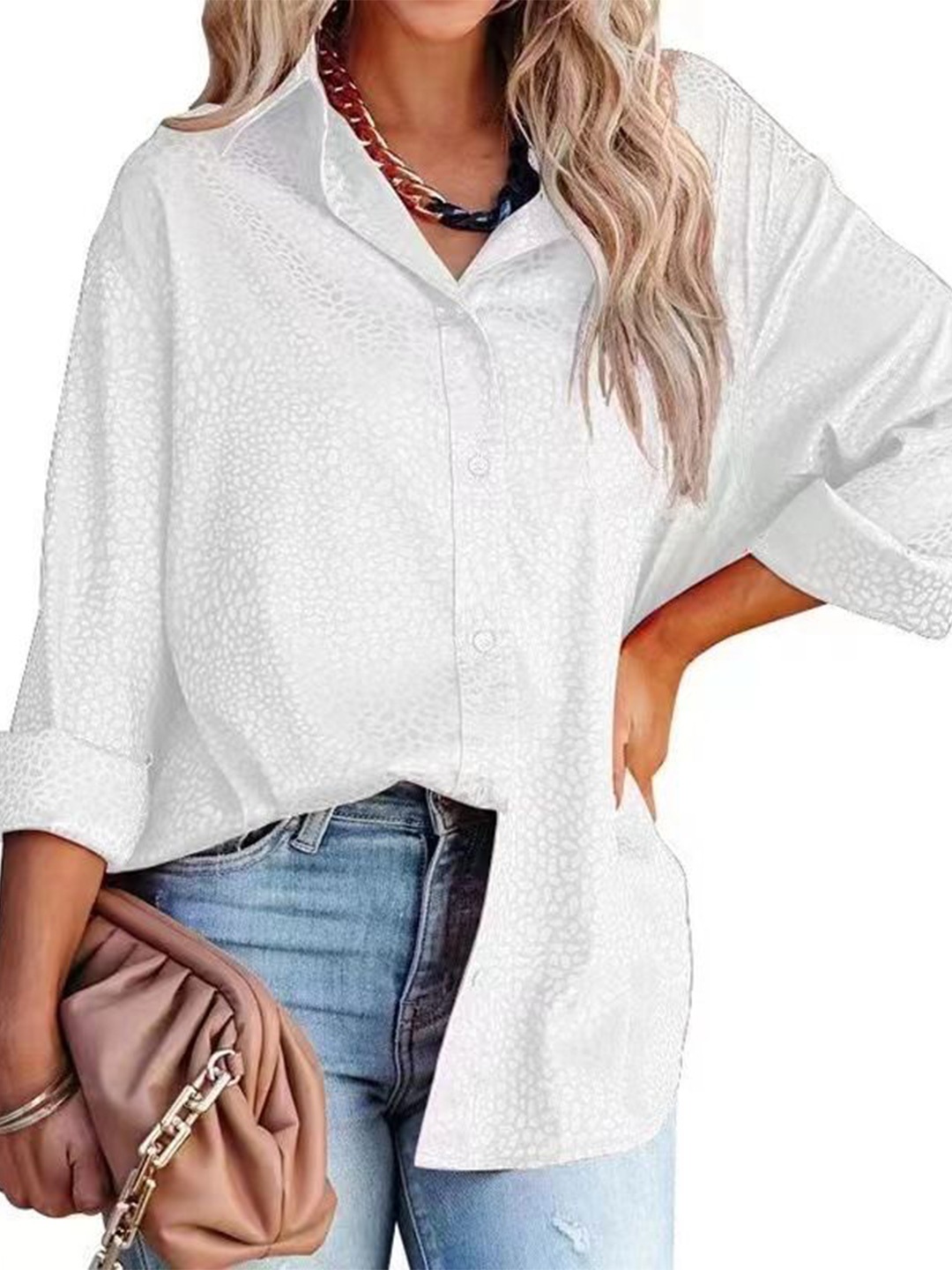 

StyleCast Women Opaque Printed Casual Shirt, White