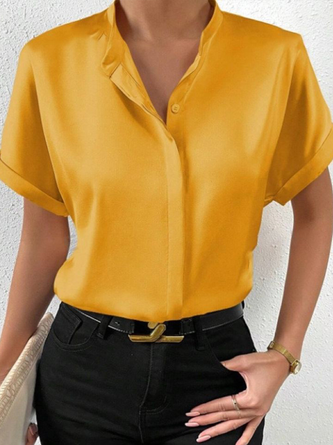 

StyleCast Women Slim Fit Opaque Casual Shirt, Mustard