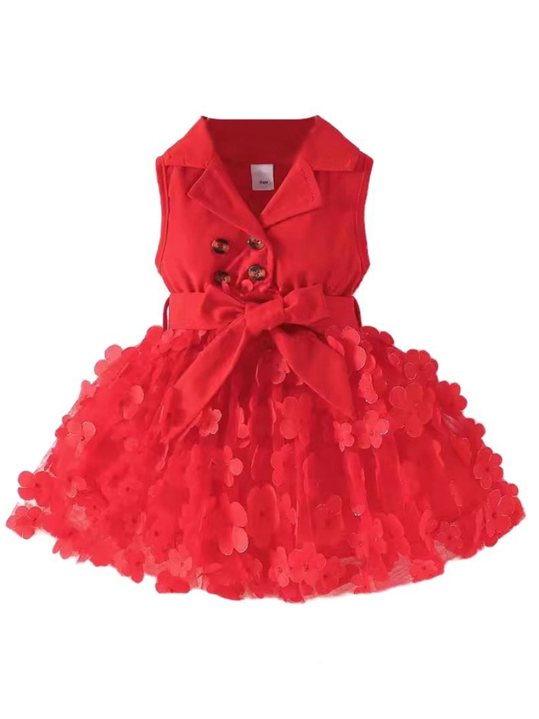 

StyleCast x Revolte Girls Solid Fit & Flare Dress, Red