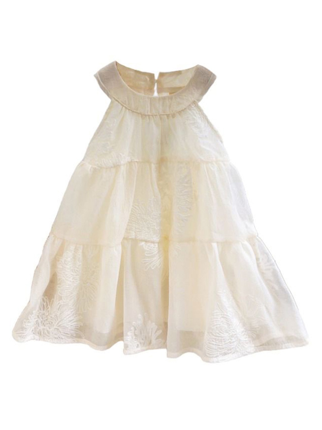 

StyleCast x Revolte Layered Girls A-Line Dress, Beige
