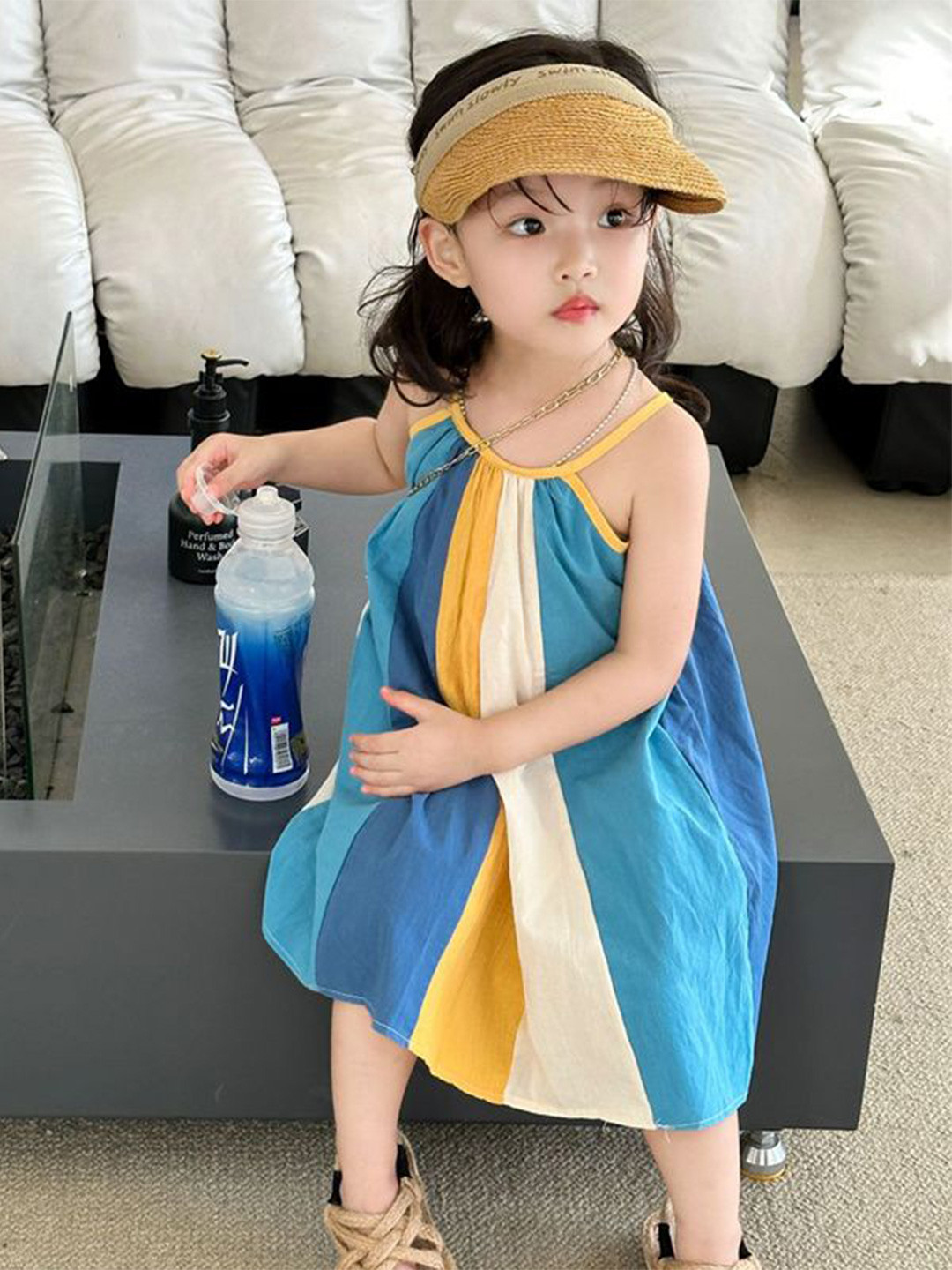 

StyleCast x Revolte Colourblocked A-Line Dress, Blue
