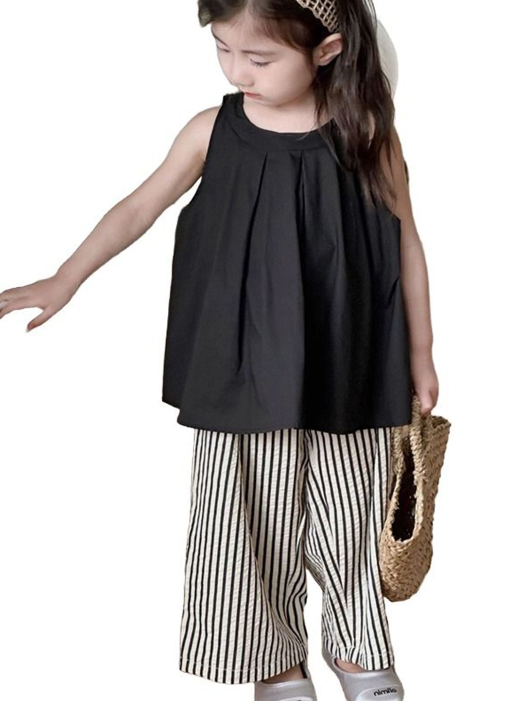 

StyleCast x Revolte Girls Pure Cotton Top with Trousers, Black