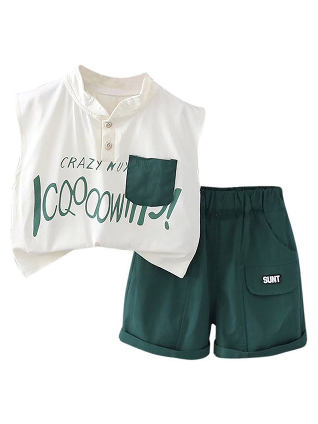 

StyleCast x Revolte Boys Printed T-shirt with Shorts, Green