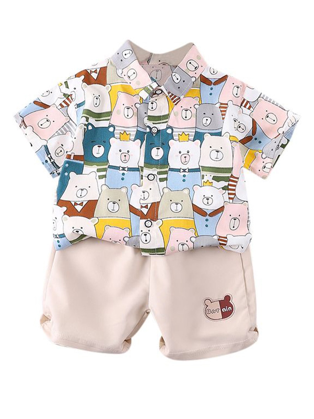 

StyleCast x Revolte Boys Graphic Printed Shirt with Shorts, Beige