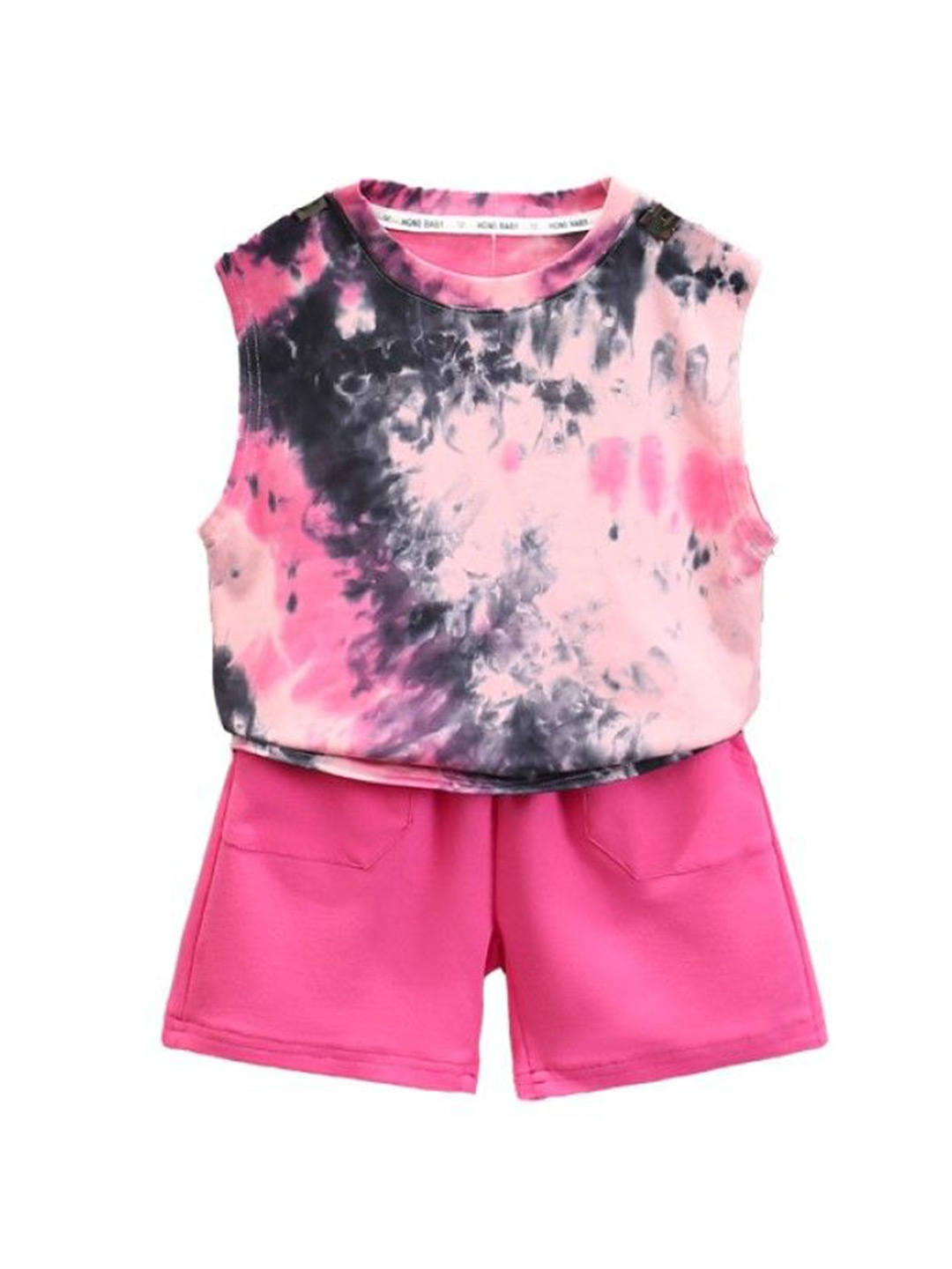 

StyleCast x Revolte Boys Dyed T-shirt with Shorts, Pink