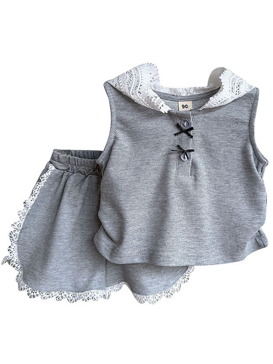 

StyleCast x Revolte Girls Pure Cotton Top with Shorts, Grey